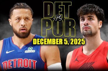 Detroit Pistons vs Portland Trail Blazers Full Game Highlights – December 5, 2025 | NBA Season