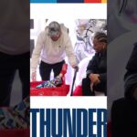 SGA spent his morning at Oklahoma Children's Hospital OU Health with patients and their families 🎁💙