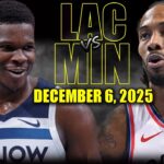 Los Angeles Clippers vs Minnesota Timberwolves Full Game Highlights – December 6, 2025 | NBA Season