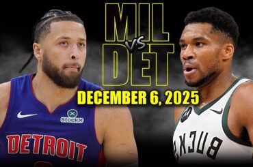 Milwaukee Bucks vs Detroit Pistons Full Game Highlights – December 6, 2025 | NBA Season