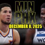 Minnesota Timberwolves vs Phoenix Suns Full Game Highlights – December 8, 2025 | NBA Season