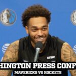 PJ Washington Says "NOBODY Can Stop" Anthony Davis After Mavs Win vs Rockets