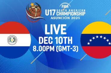 Group Phase | Paraguay v Venezuela | Full Basketball Game | FIBA U17 South American Champ. 2025
