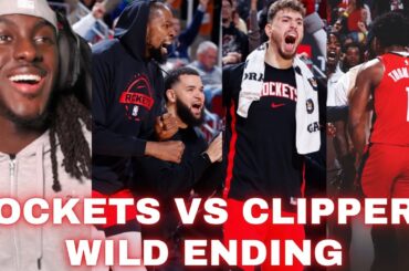 INSANE ENDING.. Rockets Vs Clippers Highlights Reaction