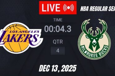 NBA LIVE! Los Angeles Lakers vs Milwaukee Bucks | December 13, 2025 | Bucks vs Lakers 2K26 Live