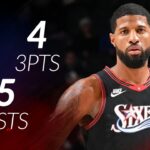 Paul George 23 pts 4 threes 5 asts vs Pacers 25/26 season