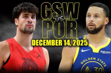 Golden State Warriors vs Portland Trail Blazers Full Game Highlights – December 14 2025 | NBA Season