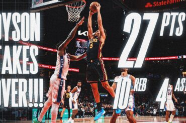 SEASON HIGH 27 POINTS! Dyson leads Hawks to tight WIN over 76ers