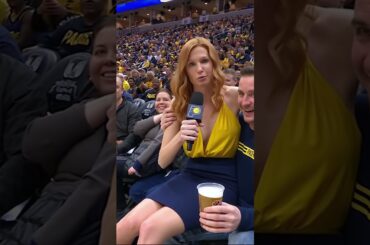 NBA Reporter Roasts Herself - Gainbridge Fieldhouse #nba #nbahighlights #indianapacers #funnyshorts