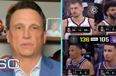 "Nikola Jokic is the GOAT" - ESPN on Joker scores 36/12/8 as Denver Nuggets dominate Kings 136-105