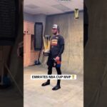 🏆Jalen Brunson taking his Emirates NBA Cup portraits 🏆