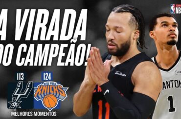 KNICKS CAMPEÕES DA NBA CUP 🏆 EM ÚLTIMO QUARTO DE ARREPIAR vs. Spurs - Melhores Momentos