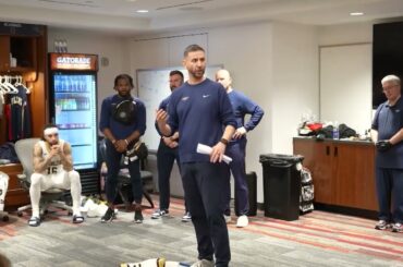 James Borrego postgame locker room speech after win vs. Houston Rockets