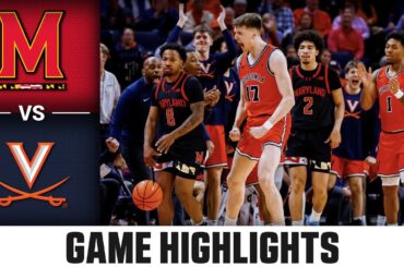 Maryland vs. Virginia Game Highlights | 2025-26 ACC Men's Basketball