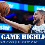 Mavericks Highlights vs. Philadelphia 76ers | December 20, 2025