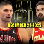 Atlanta Hawks vs Chicago Bulls Full Game Highlights – December 21, 2025 | NBA Season