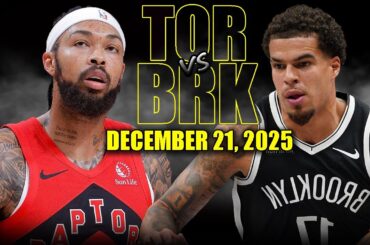 Toronto Raptors vs Brooklyn Nets Full Game Highlights – December 21, 2025 | NBA Season