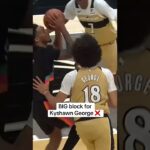 And just like that, you've been BLOCKED by Kyshawn George 🚫 #nba #defense #highlights #sportshorts