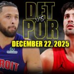 Detroit Pistons vs Portland Trail Blazers Full Game Highlights – December 22, 2025 | NBA Season