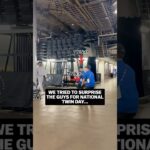 We tried to prank the guys during walk-ins 🤣 #twins #nationaltwinday #prank