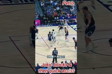 🔥🔥Nikola Jokić makes Block & Then Quick Assist 🔥 VS Utah Jazz🏀