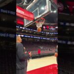 Trae Young trickshot from the bench!! #atlanta #hawks #jalenjohnson #allstar #wembanyama #fyp