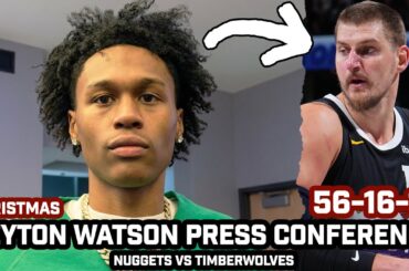 Peyton Watson "SURPRISED" Bt Jokic's INSANE 56-16-15 In Nuggets OT Christmas WIN vs Timberwolves