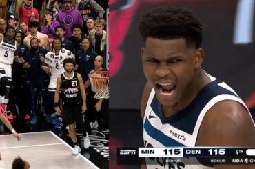 Anthony Edwards hits INSANE 3 to force OT vs Nuggets after being down 16