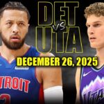 Detroit Pistons vs Utah Jazz Full Game Highlights – December 26, 2025 | NBA Season