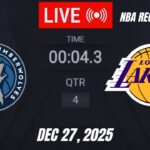 NBA LIVE! Los Angeles Lakers vs Minnesota Timberwolves | December 27,2025 Lakers vs Timberwolves 2K