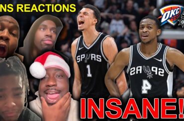NBA fans reaction to the Spurs’ Christmas Day BLOWOUT vs OKC Thunder for their 3rd straight win 🎄😱