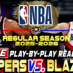 CLIPPERS VS BLAZERS | NBA Regular Season 2025-26 |Nba Live Score & Commentary