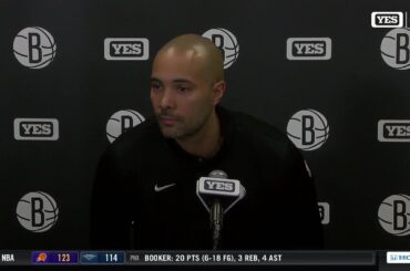 Head Coach Jordi Fernández after the Nets' win