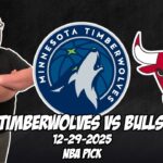 Minnesota Timberwolves vs Chicago Bulls 12/29/25 NBA Free Picks & Prediction | NBA Betting Tips