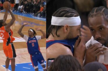 Kawhi Leonard drops 55 points vs Pistons then talks to Cade Cunningham - Full Highlights