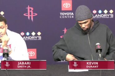 Kevin Durant & Jabari Smith Jr. with a Press Conference