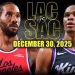 Los Angeles Clippers vs Sacramento Kings Full Game Highlights – December 30, 2025 | NBA Season