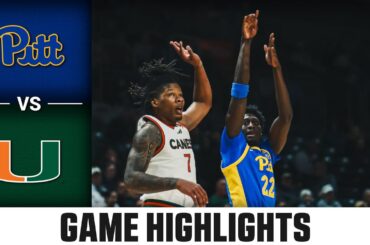 Pitt vs. Miami Game Highlights | 2025-26 ACC Men's Basketball