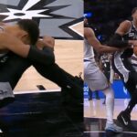 Victor Wembanyama grabs knee after injury and limps to locker room vs Knicks 😰