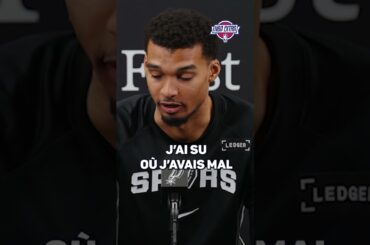 🤕 Wembanyama rassure après sa blessure face aux Knicks ! #shorts