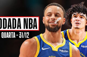 CURRY lidera WARRIORS em jogo emocionante com boa atuação de GUI SANTOS - Rodada NBA 31/12