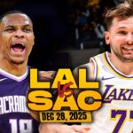 Los Angeles Lakers vs Sacramento Kings Full Game Highlights | Dec 28, 2025 | FreeDawkins