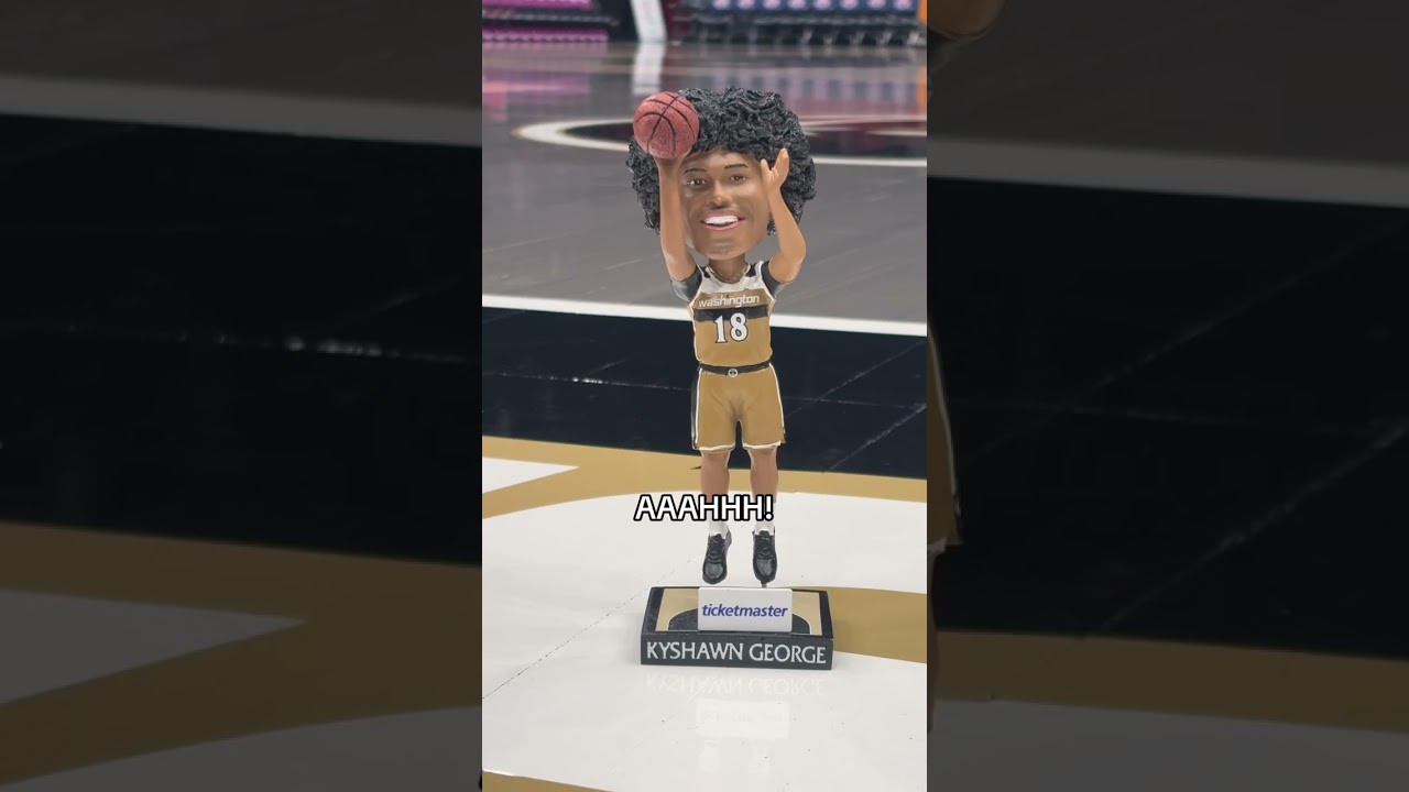 Got some Kyshawn George bobbleheads for ya, D.C. fam 👀 #bobblehead #nba #collectibles #shorts