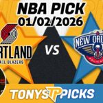 Portland Trail Blazers vs New Orleans Pelicans Pick 1/2/26 NBA Pick Prediction