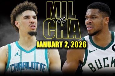 Milwaukee Bucks vs Charlotte Hornets Full Game Highlights – January 2, 2026 | NBA Season