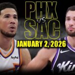 Phoenix Suns vs Sacramento Kings Full Game Highlights – January 2, 2026 | NBA Season