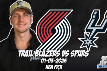 Portland Trail Blazers vs San Antonio Spurs 1/3/26 NBA Free Picks & Prediction | NBA Betting Tips