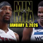 Minnesota Timberwolves vs Miami Heat Full Game Highlights – January 3, 2026 | NBA Season