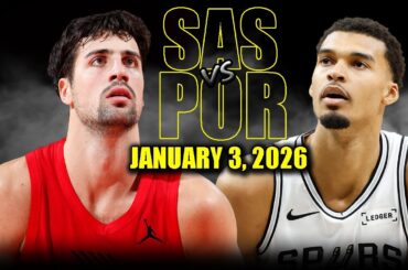 San Antonio Spurs vs Portland Trail Blazers Full Game Highlights – January 3, 2026 | NBA Season