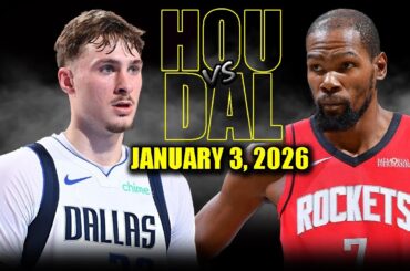 Houston Rockets vs Dallas Mavericks Full Game Highlights – January 3, 2026 | NBA Season